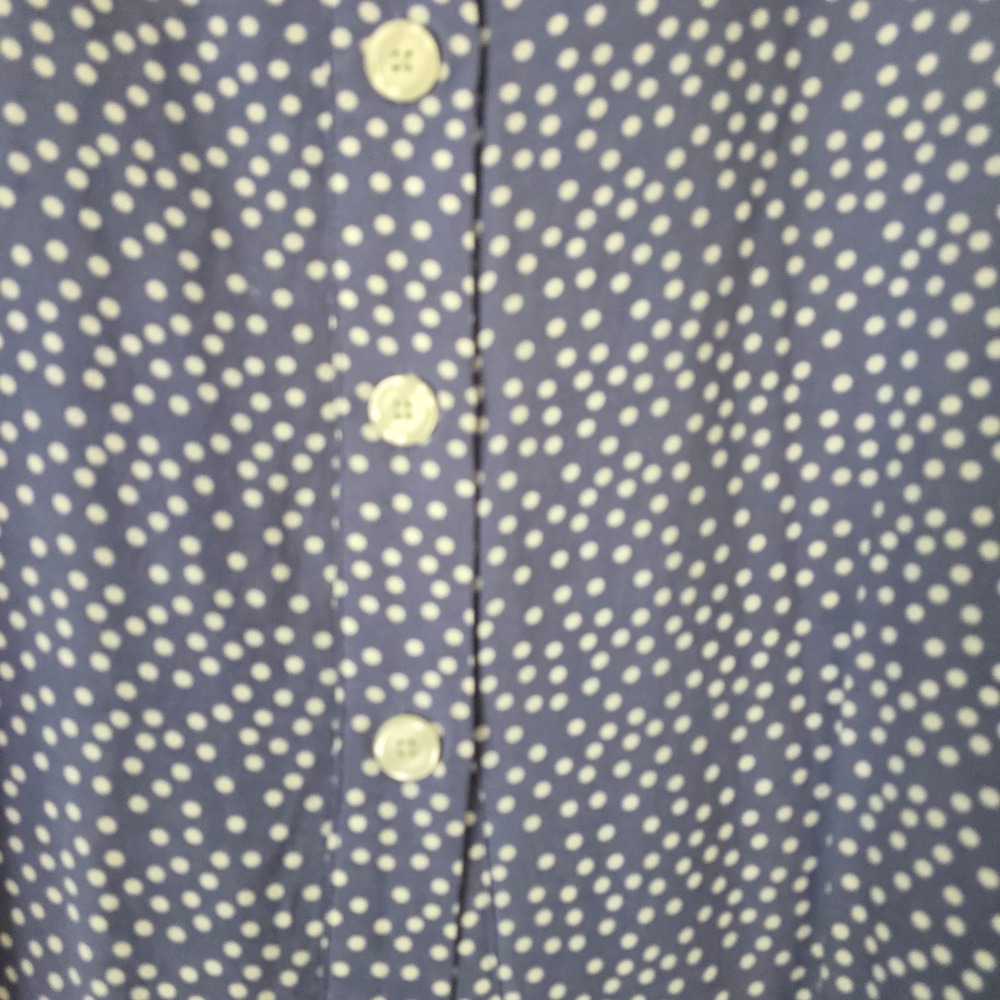Gap Blue Polka Dot Button Front Midi A-Line Skirt Womens Size 6 - Picture 3 of 7